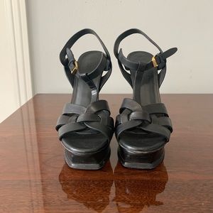 YSL tribute sandal platforms